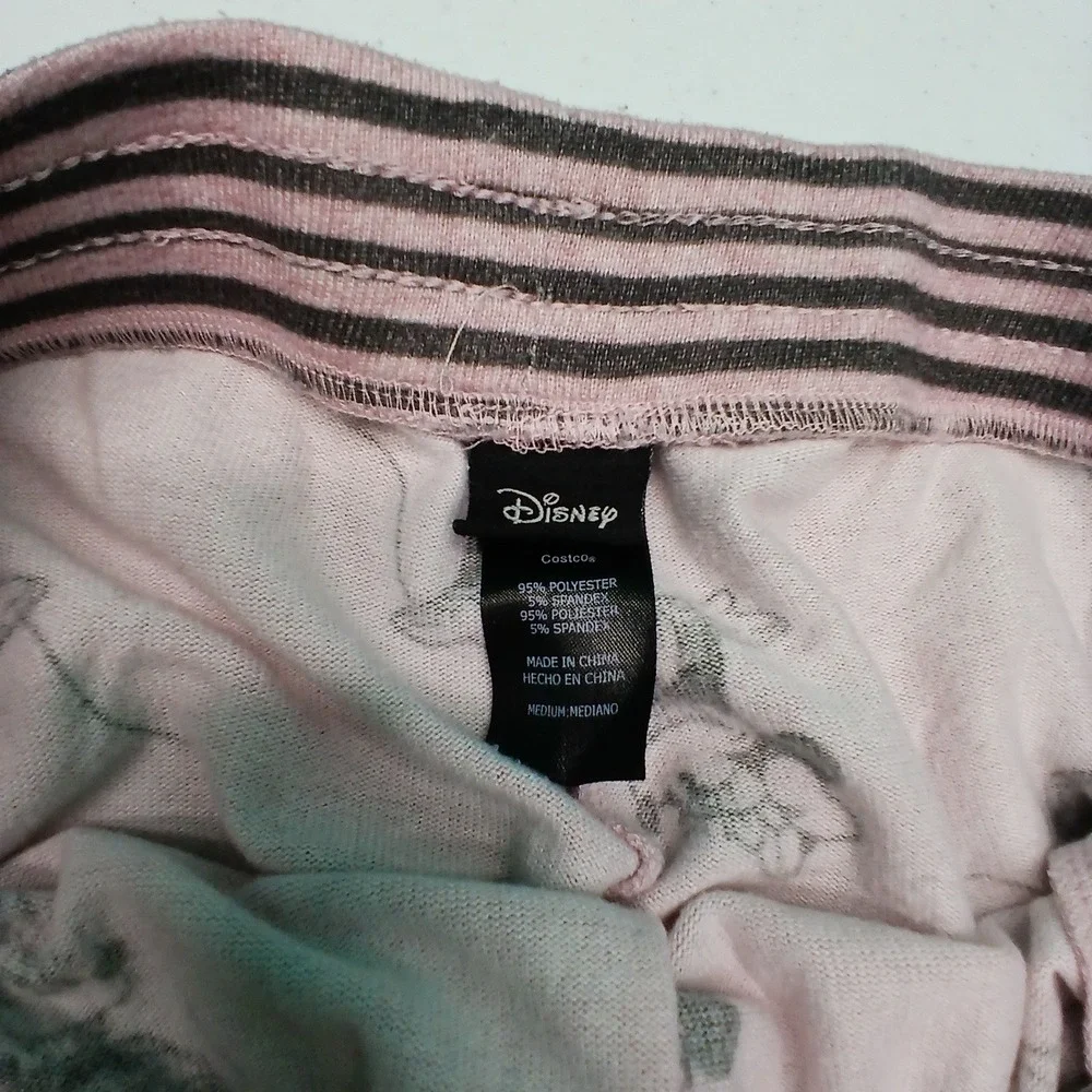 Disney Mickey Mouse Pink Pajama Pants Lounge Joggers Womens Medium - Picture 2 of 6